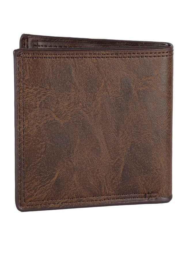 ZEVORA Men Travel, Trendy, Casual Brown Leather Wallet (3 Card Slots) - Image 5